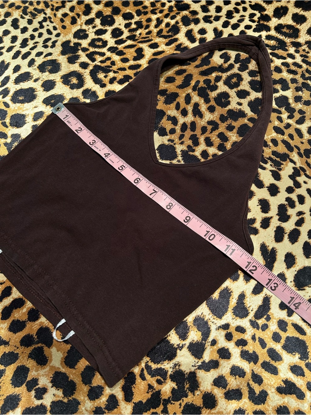 H&M Dark Brown Cropped Halter Top - Picture 5 of 6
